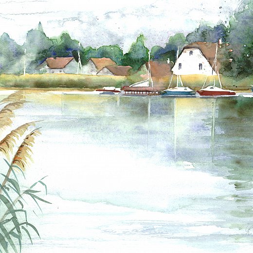 Boote auf der Alten Donau