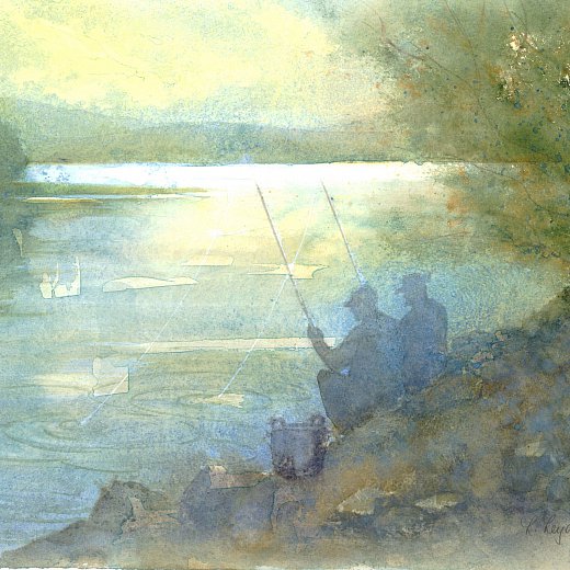Fischer an der Donau