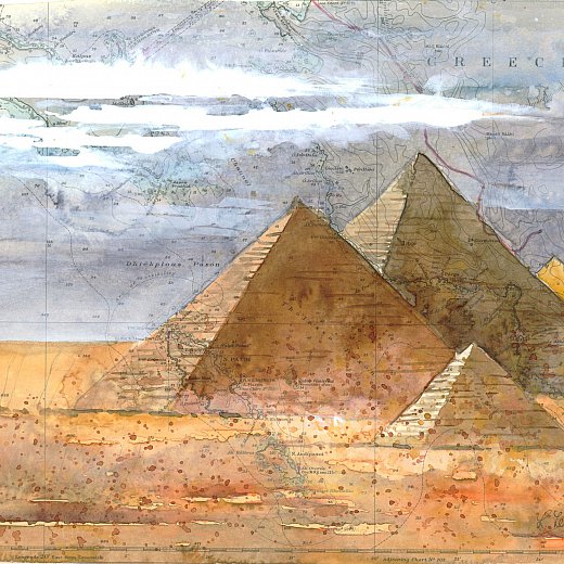 Pyramiden auf Seekarte