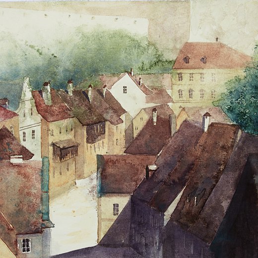 Parkanà mit Blick auf die Burg (Krumau)