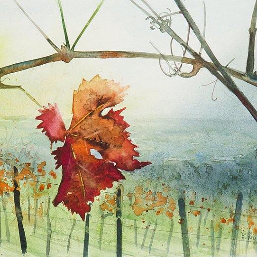 Ein Weinblatt