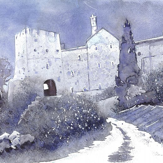 Monochromes Aquarell