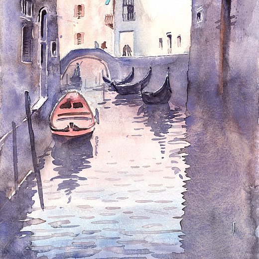 Canal mit Gondeln